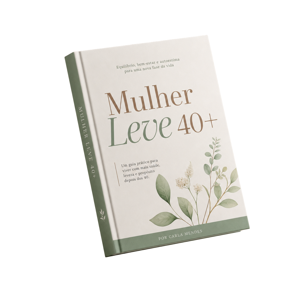 Mockup do ebook Mulher Leve 40+